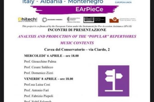 Cycle of presentations on analysis and production of the “popular” repertoires - Lecce